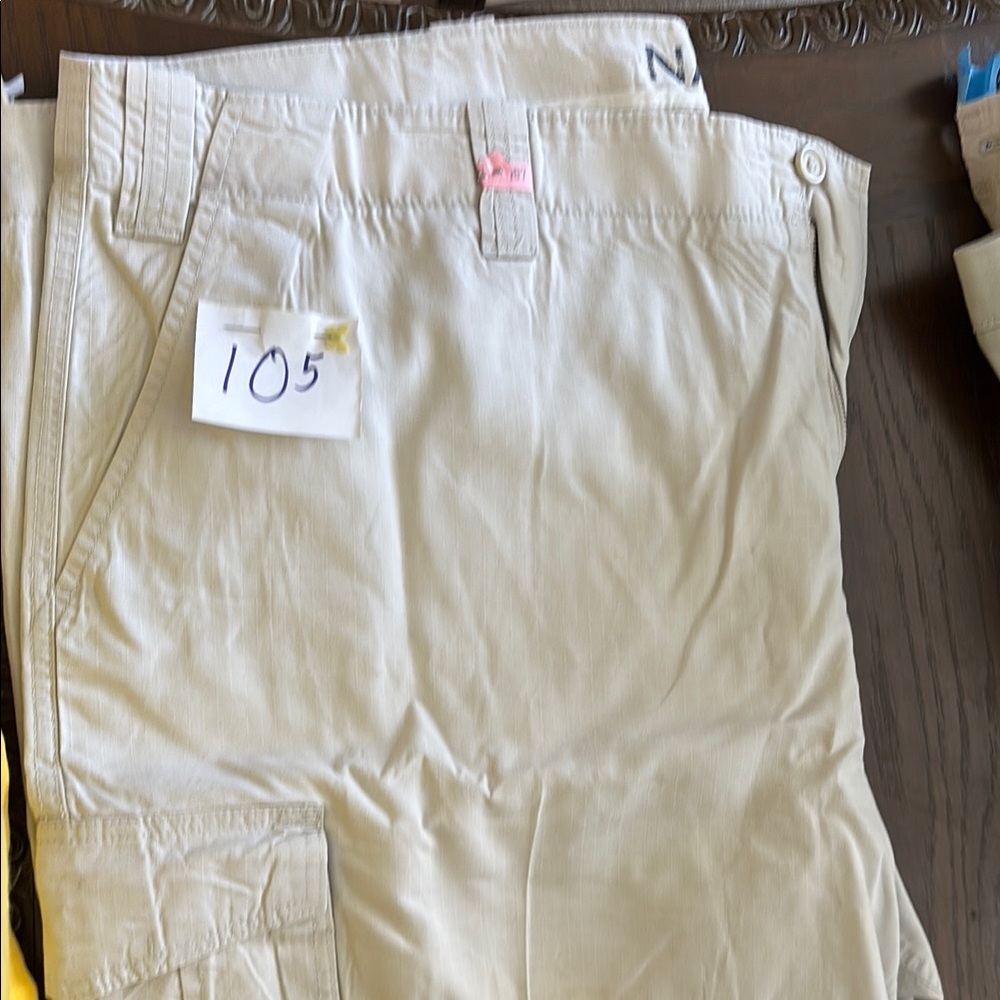 Men's Cream Cargo Pants
